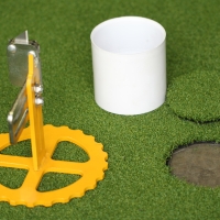 Cut circles in golf putting greens. Circle Cutter Tool. Artificial Grass Installation