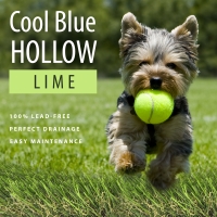 Cool Blue Hollow Lime Artificial Grass for Dogs