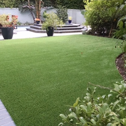 Backyard artificial grass installation with always green turf waterless safety lead-free grass landscaping ideas