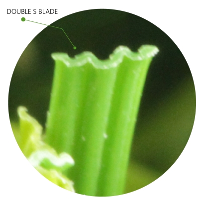 Double S Shape Blade artificial grass zoom fiber green grass leaf technology