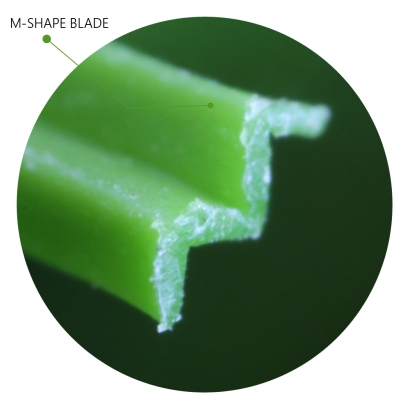 M-shape Blade Artificial Grass synthetic tuf fiber technology microscope
