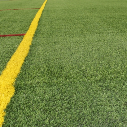 Sports stadium synthetic turf yellow line red line green turf multi-purpose field green grass artificial fake grass