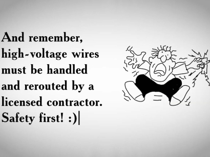 High-voltage wires must be handled by licensed contactor