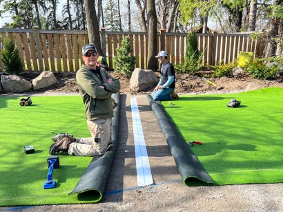 Minneapolis Minnesota Masters Training Day synthetic turf installation certification: Pro Putt-44, Pet Turf