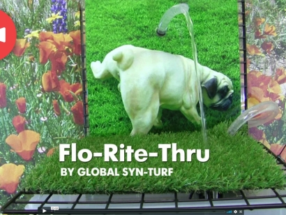 Artificial Grass Flo-Rite-Thru technology offers a perfect drainage ideal for pet areas.