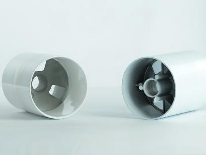 Two aluminum golf cups white, golf accessories, products.