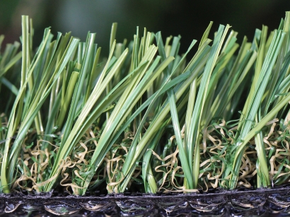 Artificial Grass S Blade 50 Emerald & Olive Green with Brown & Green Thatch