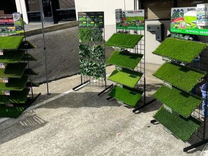 San Leandro California synthetic turf warehouse event - free samples, artificial ivy samples