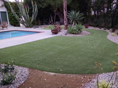 Swimming Pool Landscaping Artificial Grass in Montclair, California
