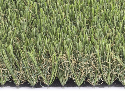 Riviera Monterey 50 oz. synthetic turf M-Shape offers unmatched realism. Green and Brown Thatching. Emerald Green, Lime Green.